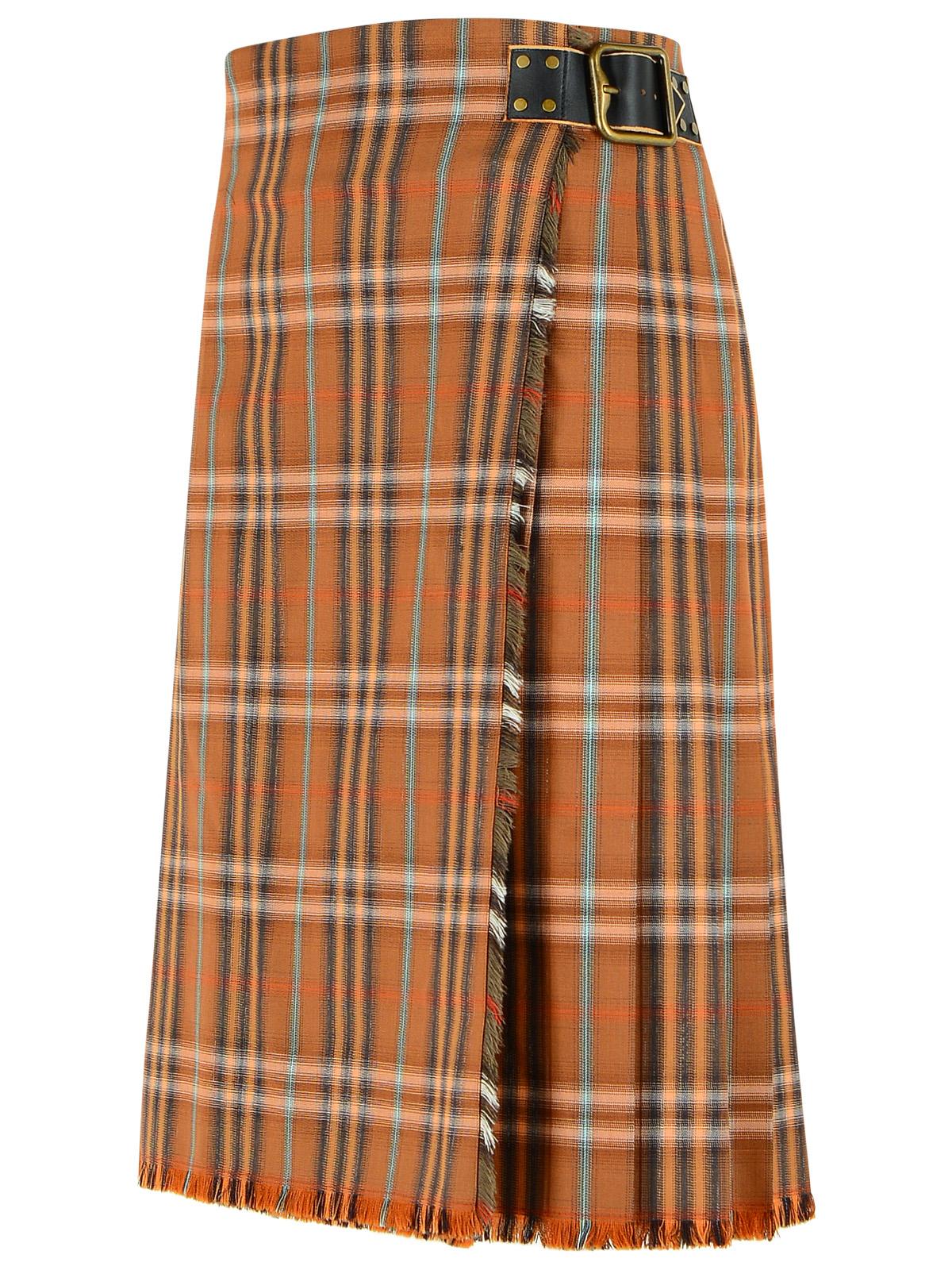 Burberry 'Ginger' Orange Wool Kilt Women