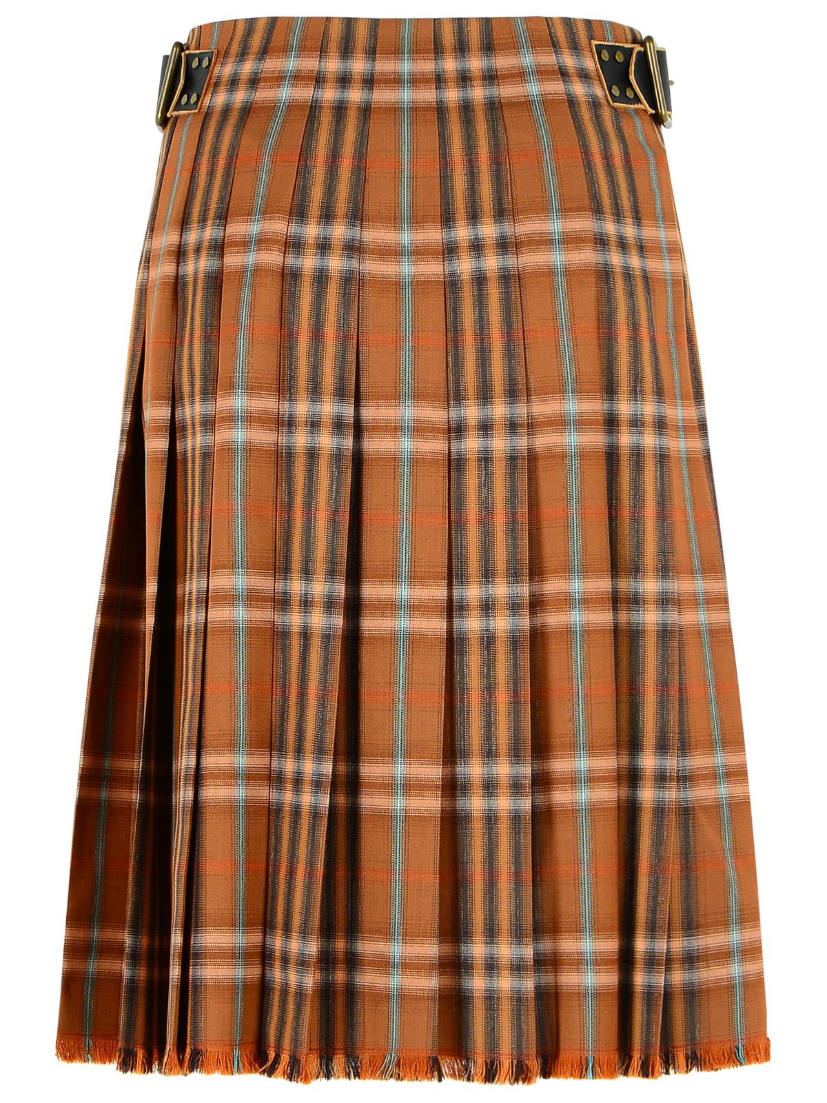 Burberry 'Ginger' Orange Wool Kilt Women