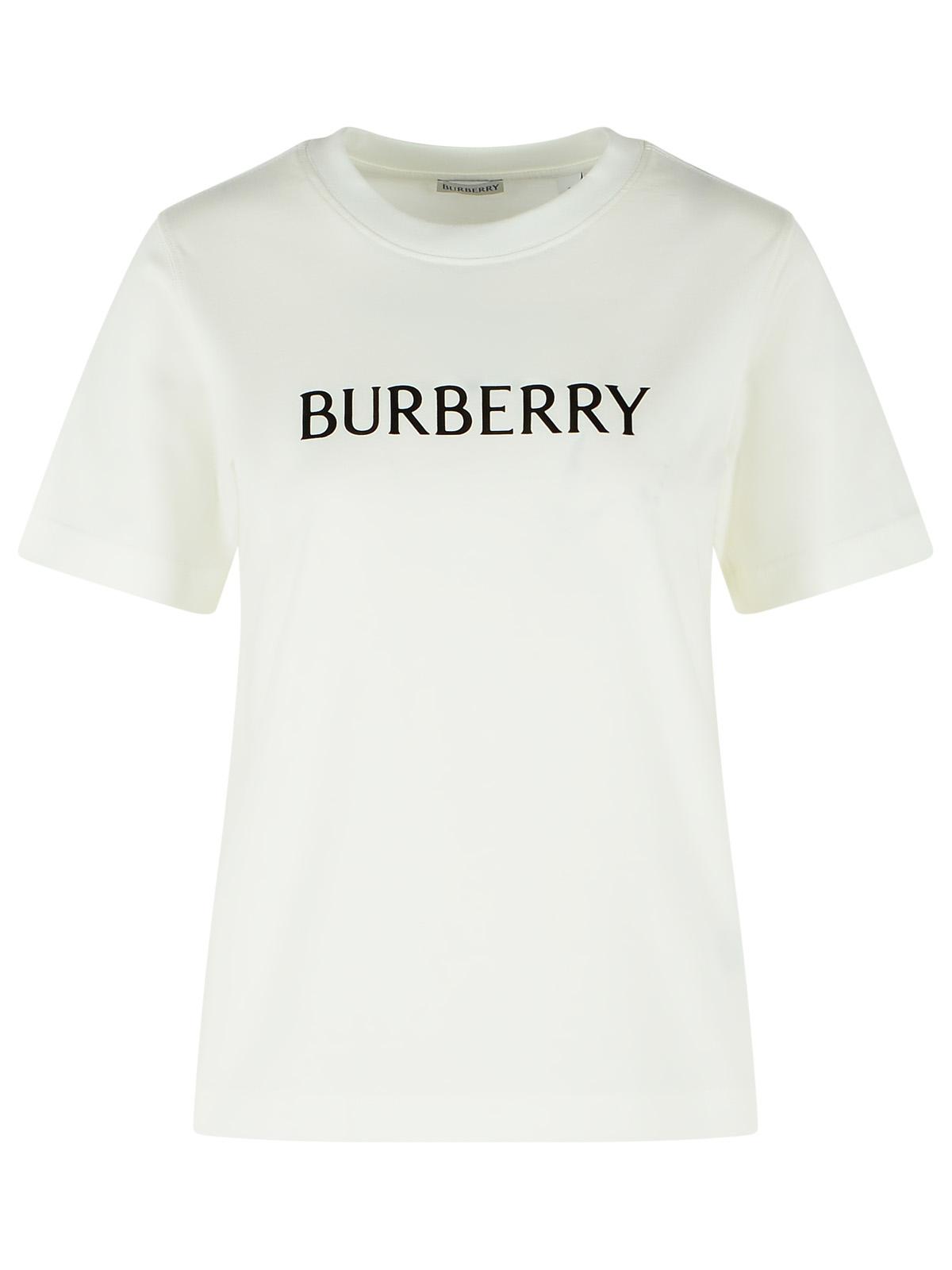 Burberry 'Frankie' White Cotton T-Shirt Women BURBERRY