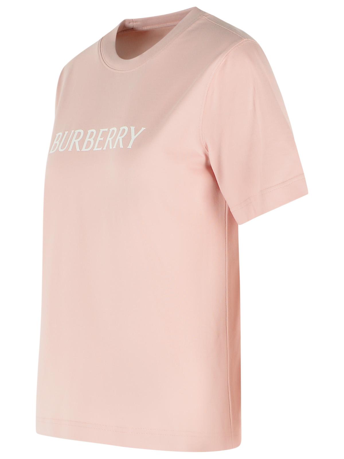 Burberry 'Frankie' Pink Cotton T-Shirt Women BURBERRY