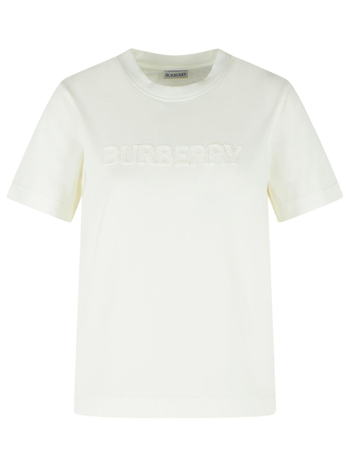Burberry White Cotton T-Hsirt Women