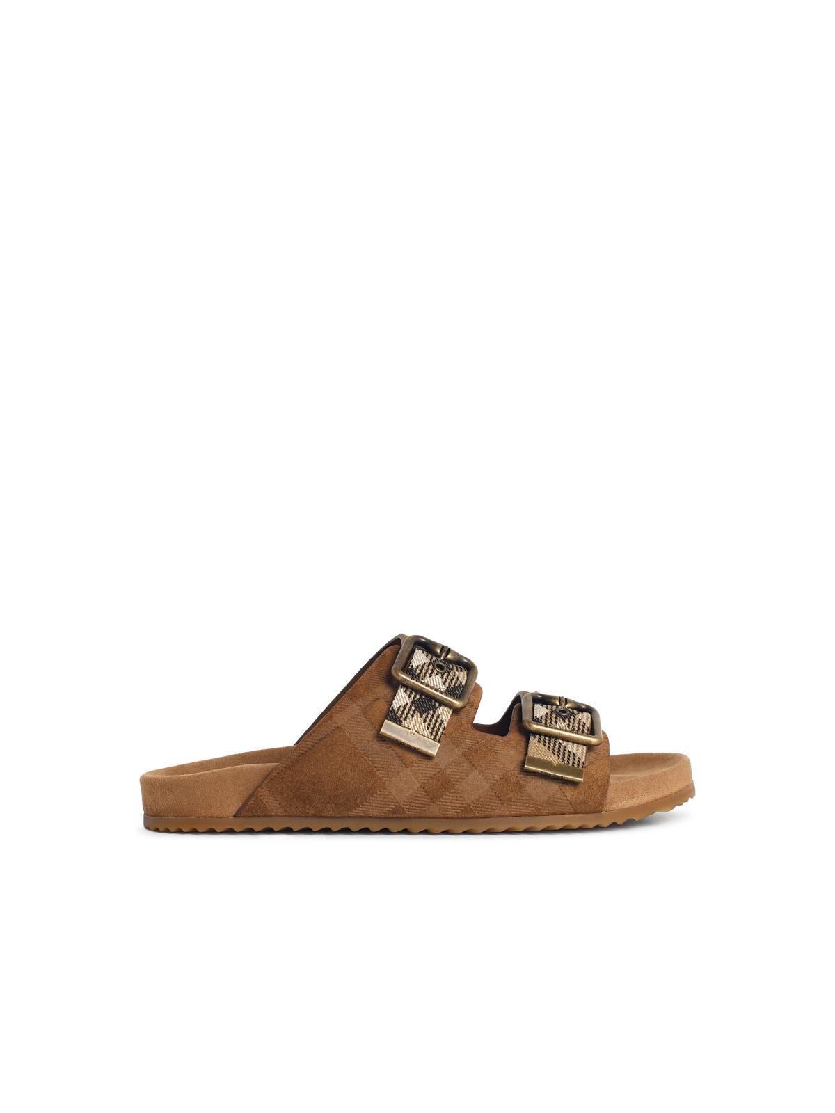 Burberry Brown Suede Slipper Women BURBERRY