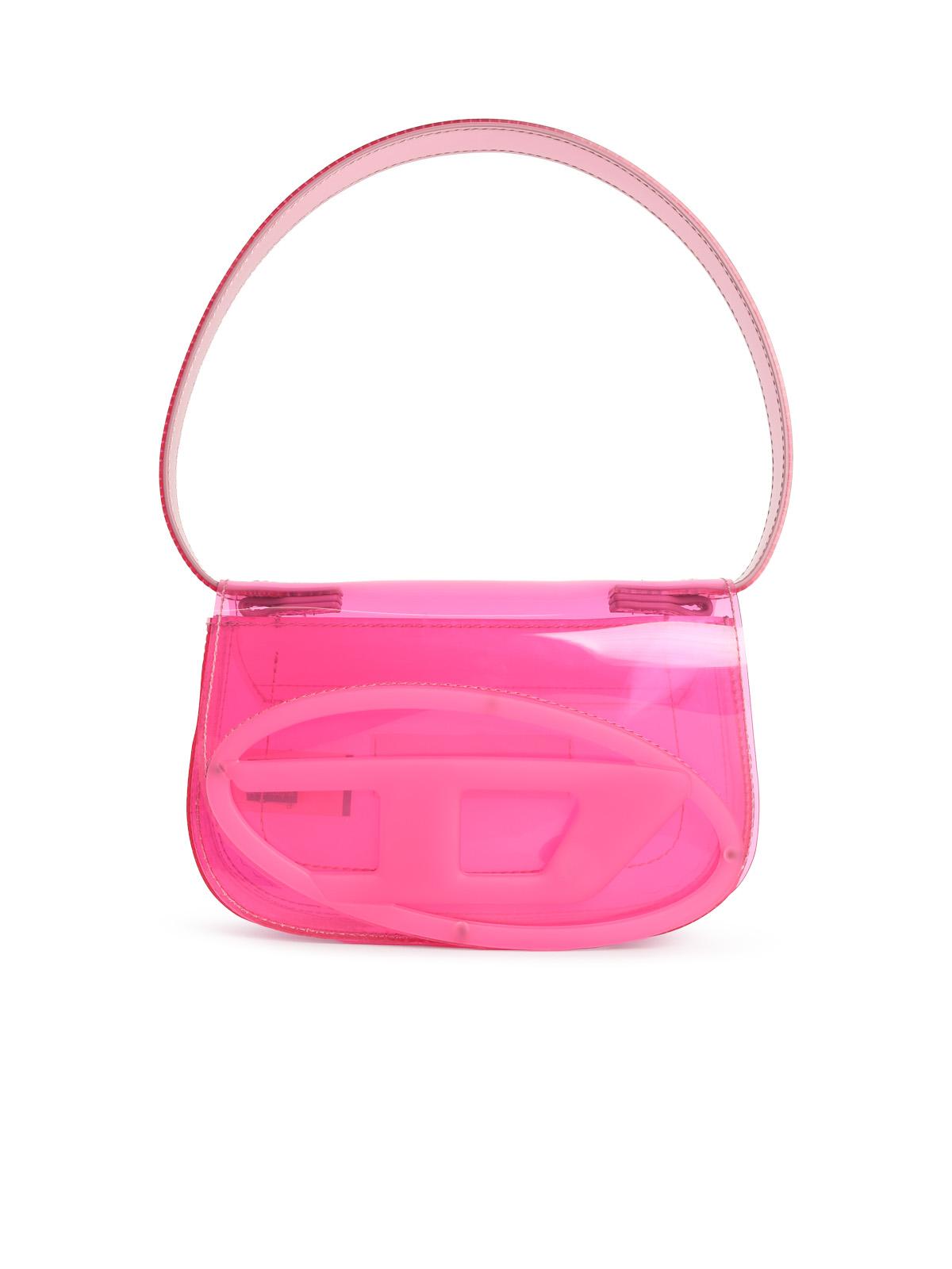 Diesel Iconic '1Dr Shoulder Bag In Fuchsia Transparent Tpu Women DIESEL