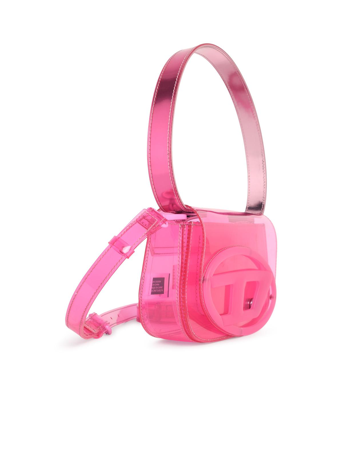 Diesel Iconic '1Dr Shoulder Bag In Fuchsia Transparent Tpu Women DIESEL