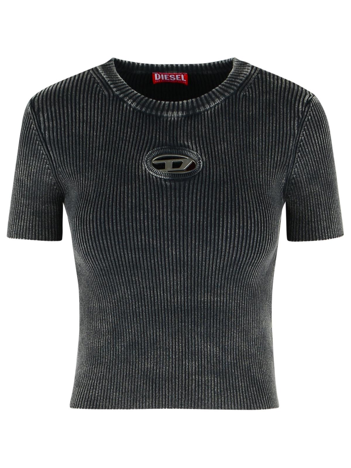 Diesel 'M-Anchor' Black Cotton T-Shirt Women DIESEL