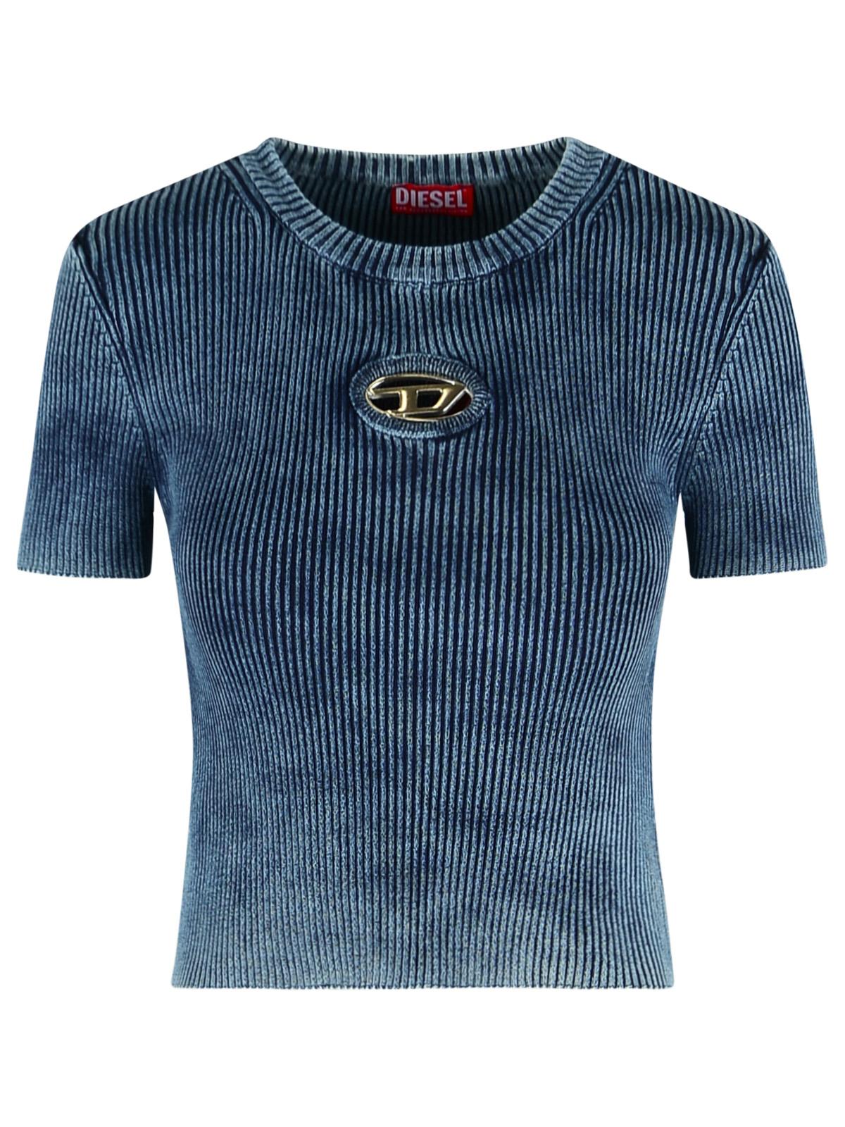 Diesel 'M-Anchor' Dark Blue Cotton T-Shirt Women DIESEL