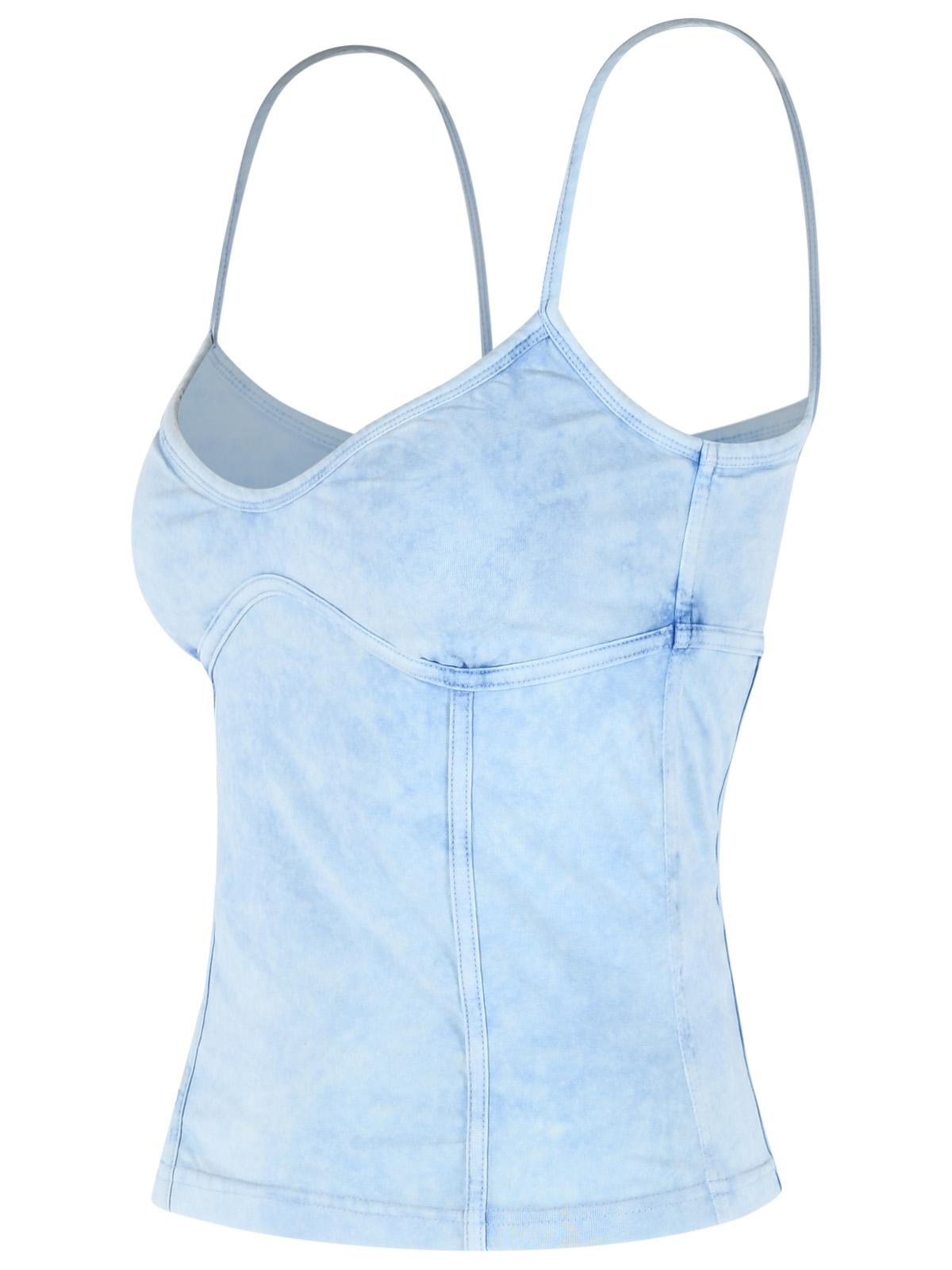 Diesel 'Ony' Light Blue Stretch Cotton Tank Top Women DIESEL