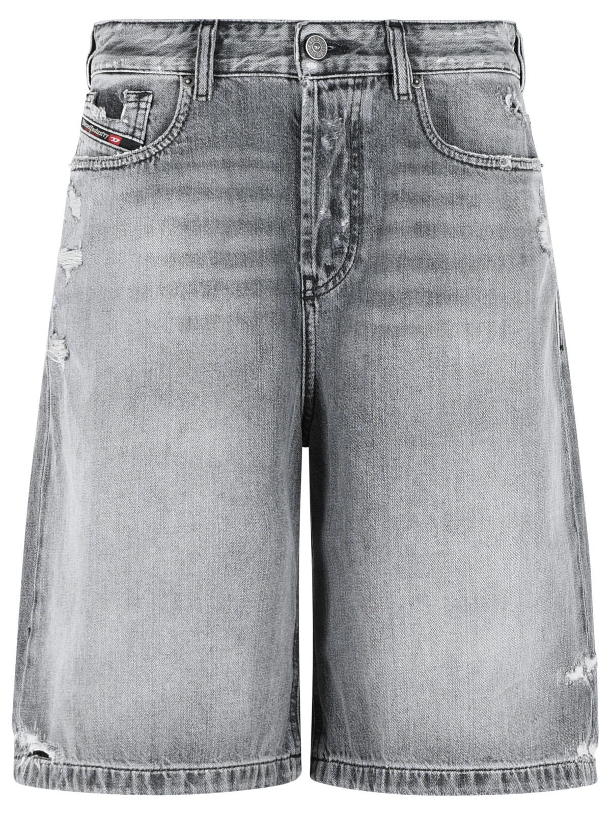 Diesel 'Desire' Grey Cotton Shorts Women DIESEL