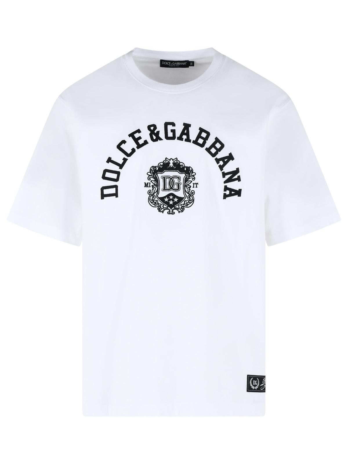 Dolce & Gabbana White Cotton T-Shirt Men