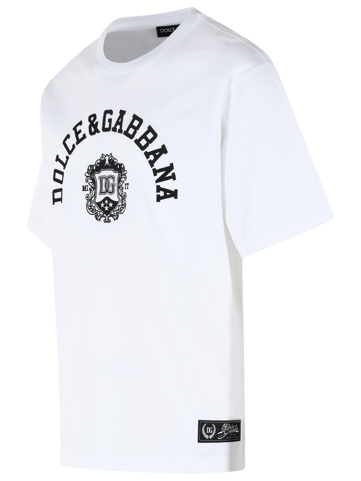 Dolce & Gabbana White Cotton T-Shirt Men