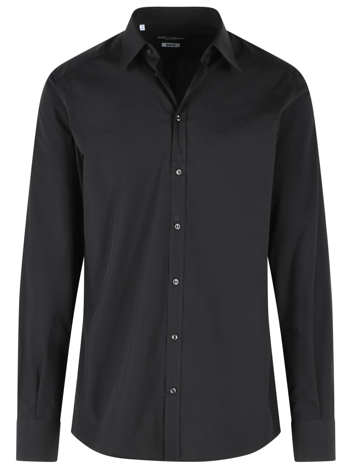Dolce & Gabbana Black Cotton Shirt Men DOLCE & GABBANA
