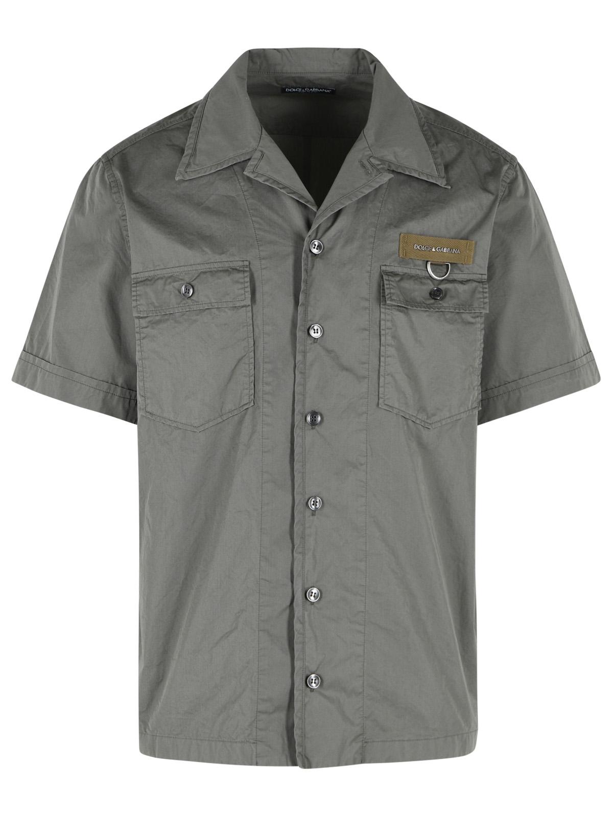 Dolce & Gabbana Grey Cotton Shirt Men DOLCE & GABBANA