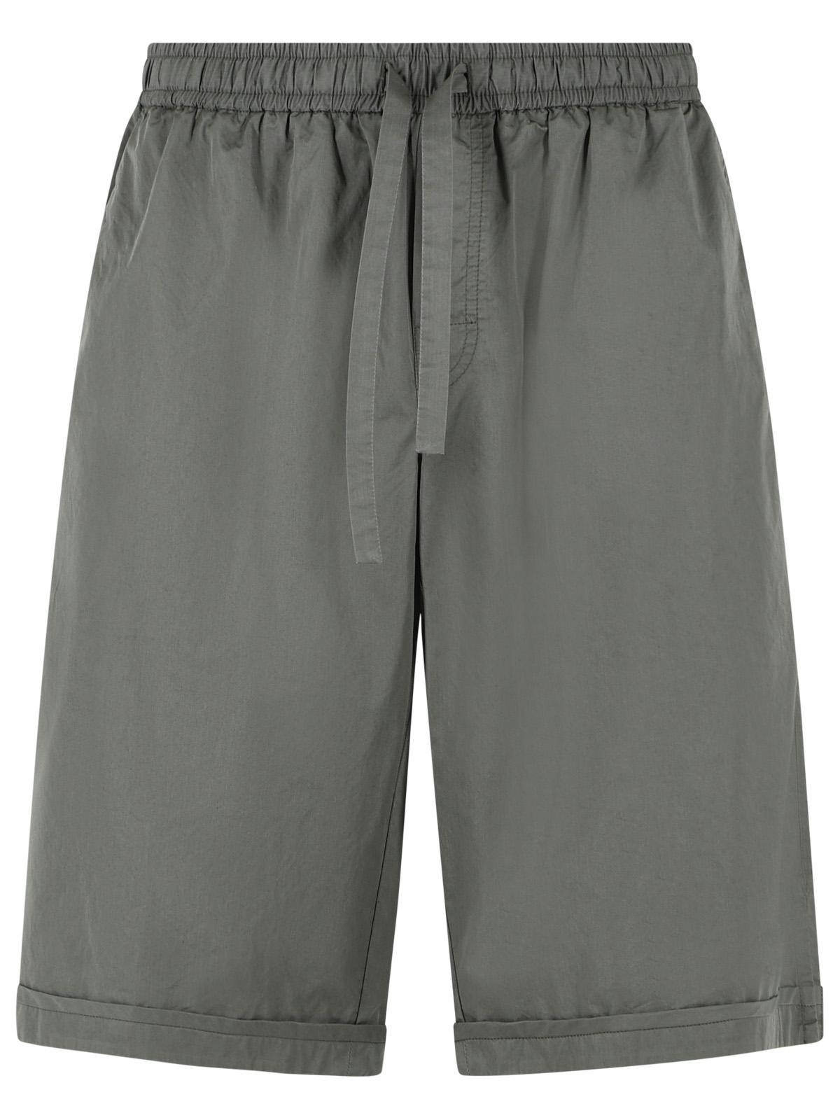 Dolce & Gabbana Grey Green Cotton Shorts Men DOLCE & GABBANA