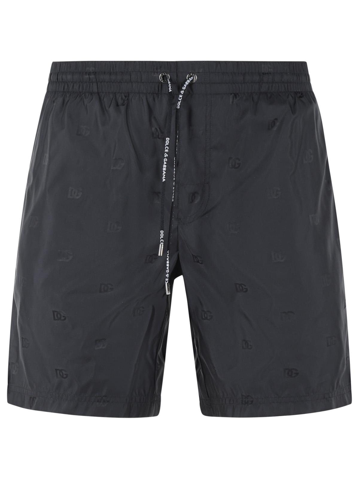Dolce & Gabbana Black Polyamide Swimsuit Men
