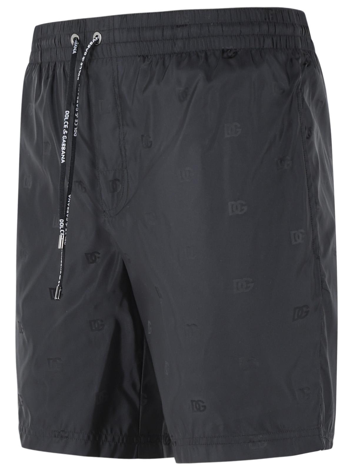 Dolce & Gabbana Black Polyamide Swimsuit Men