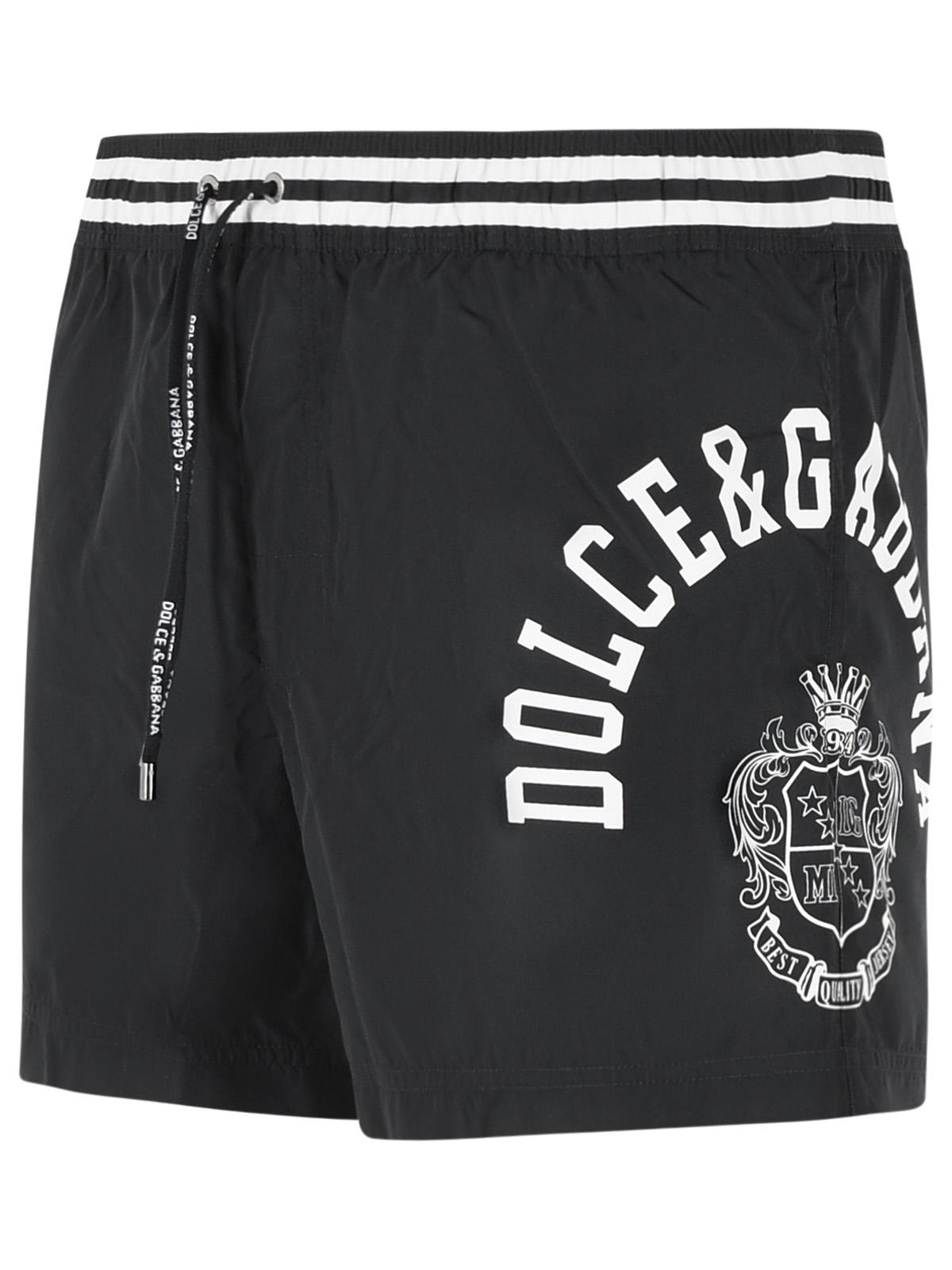 Dolce & Gabbana Black Polyester Swimsuit Men DOLCE & GABBANA