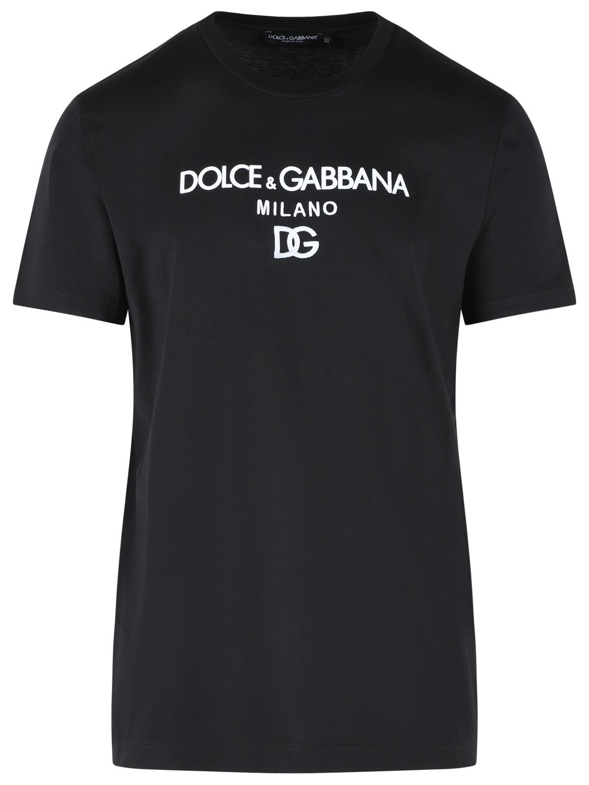 Dolce & Gabbana Black Cotton T-Shirt Men DOLCE & GABBANA