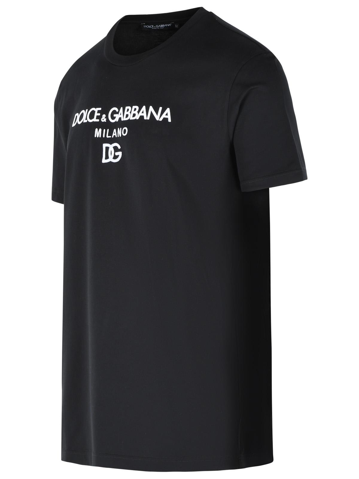 Dolce & Gabbana Black Cotton T-Shirt Men DOLCE & GABBANA