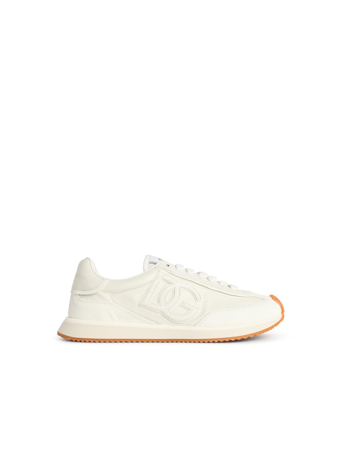 Dolce & Gabbana 'Cushion' White Leather Sneakers Men DOLCE & GABBANA