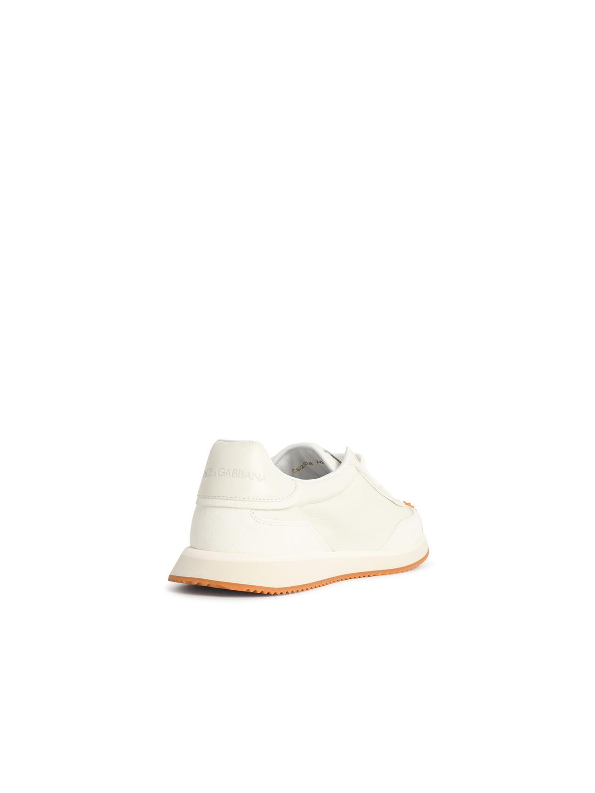Dolce & Gabbana 'Cushion' White Leather Sneakers Men DOLCE & GABBANA