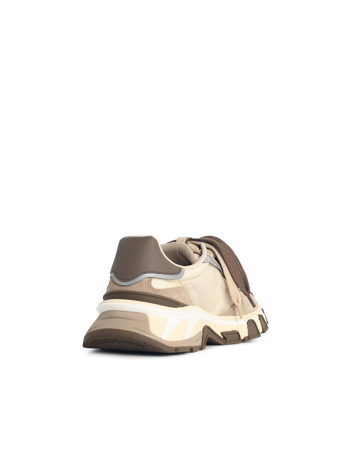 Dolce & Gabbana 'Dg Country Road' Beige Leather Blend Sneakers Men DOLCE & GABBANA