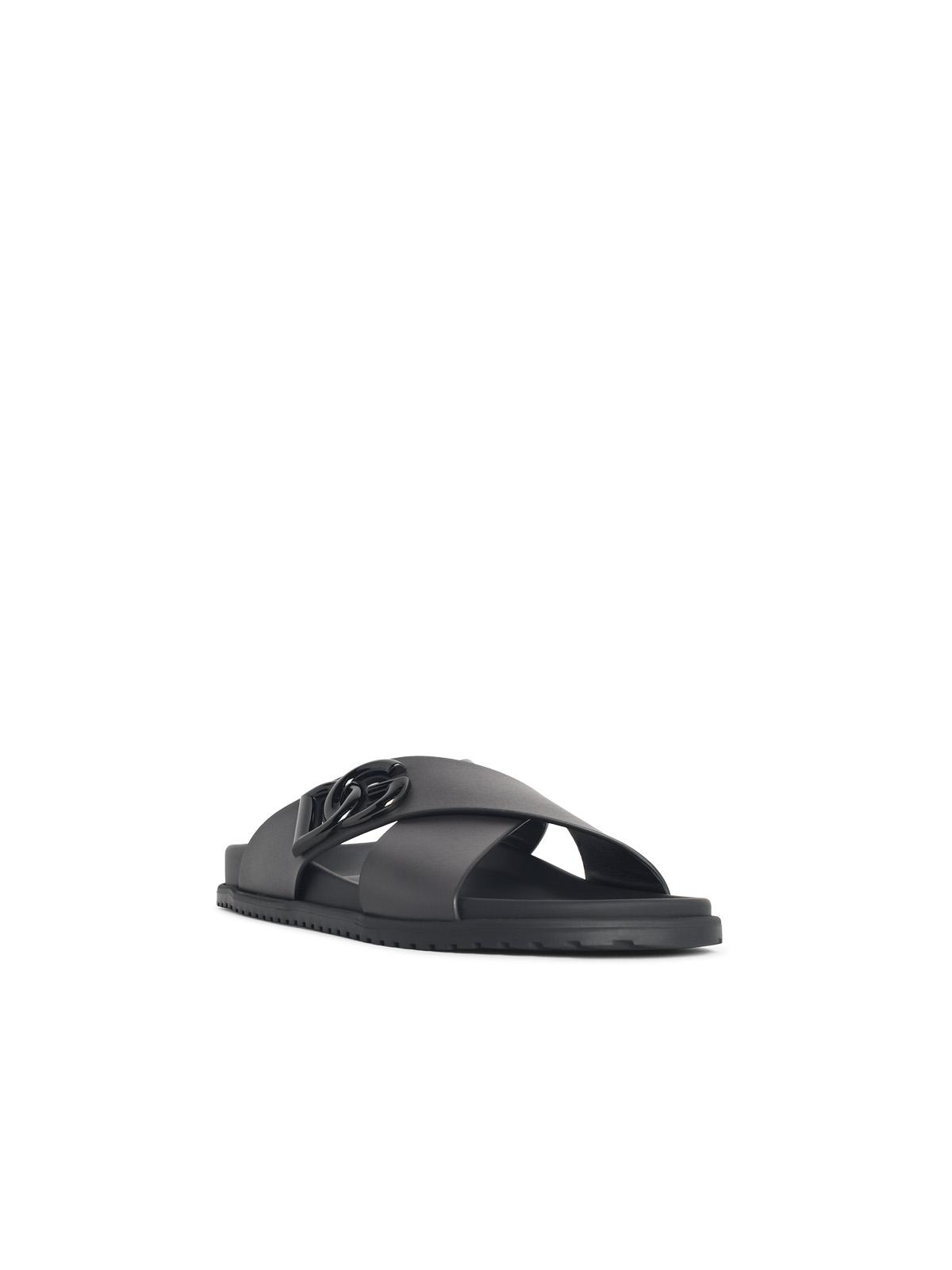 Dolce & Gabbana Brown Leather Slippers Men DOLCE & GABBANA