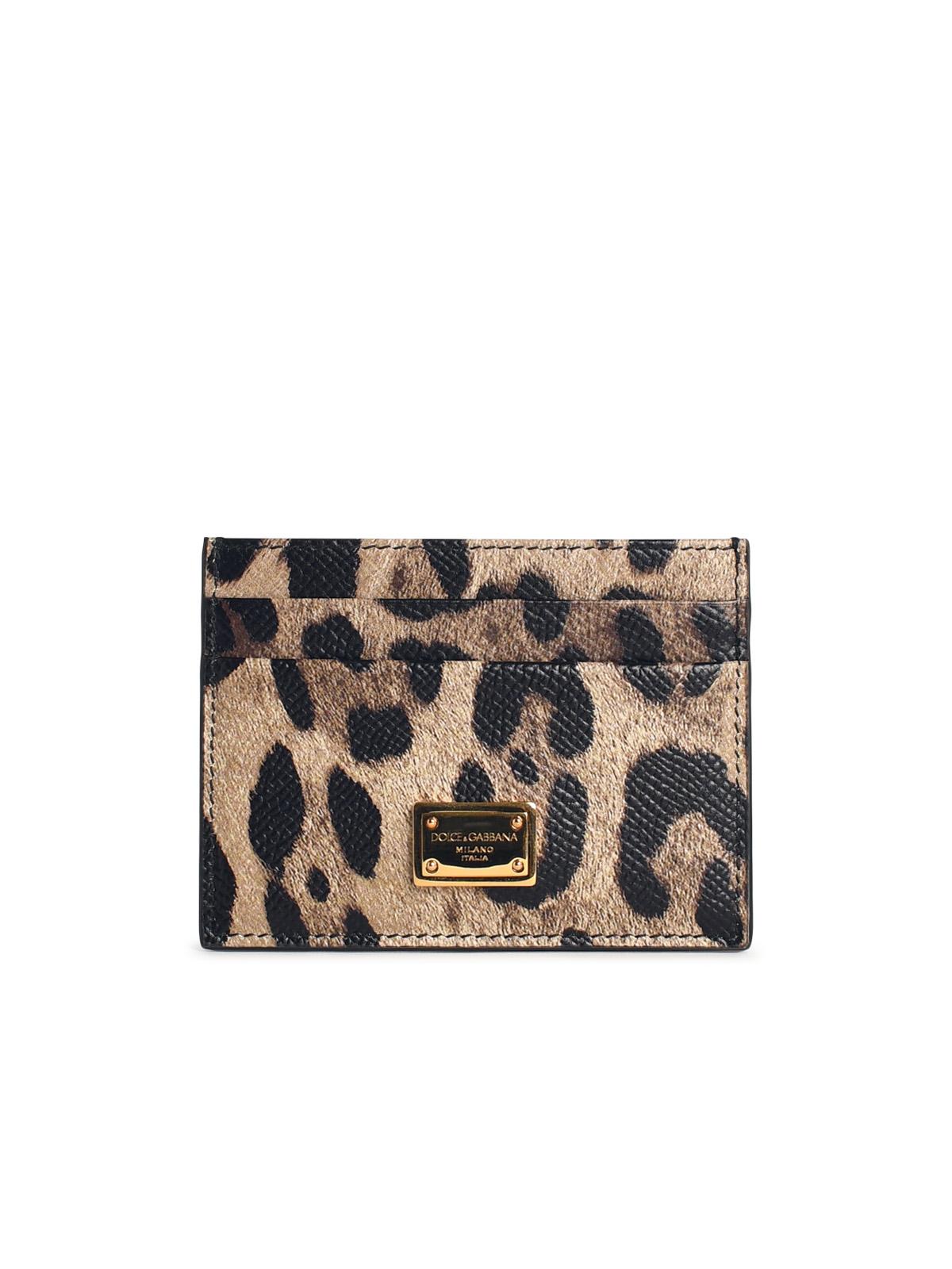 Dolce & Gabbana 'Dauphine' Leopard Print Leather Card Holder Women DOLCE & GABBANA