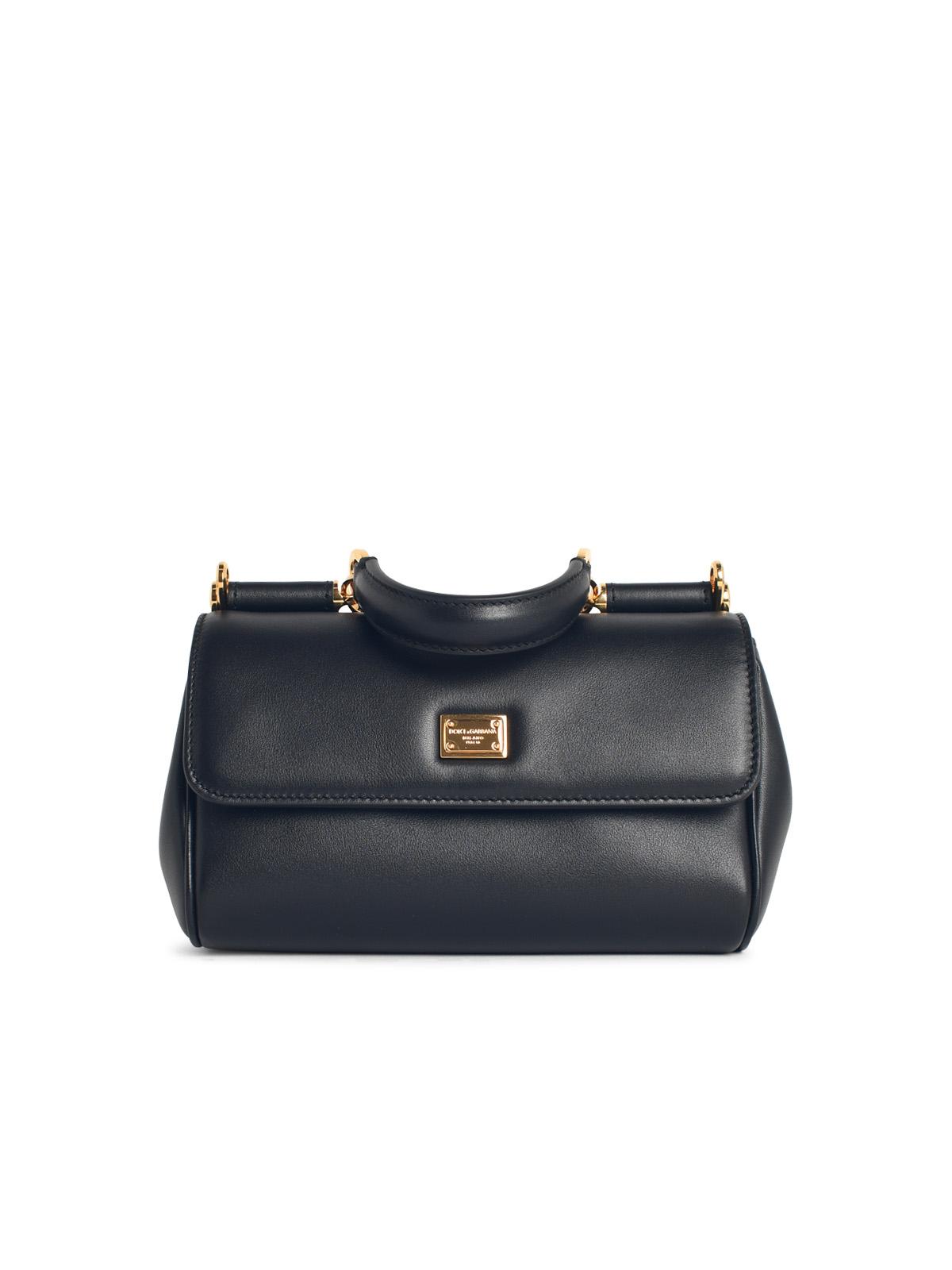 Dolce & Gabbana 'My Sicily' Black Leather Handbag Women DOLCE & GABBANA