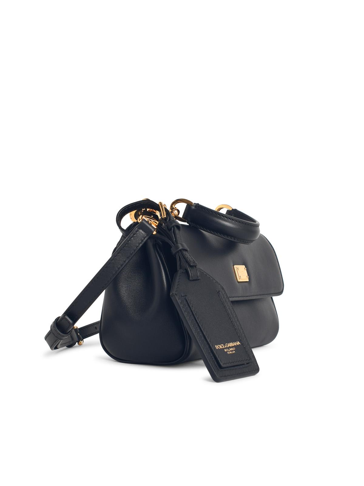 Dolce & Gabbana 'My Sicily' Black Leather Handbag Women DOLCE & GABBANA