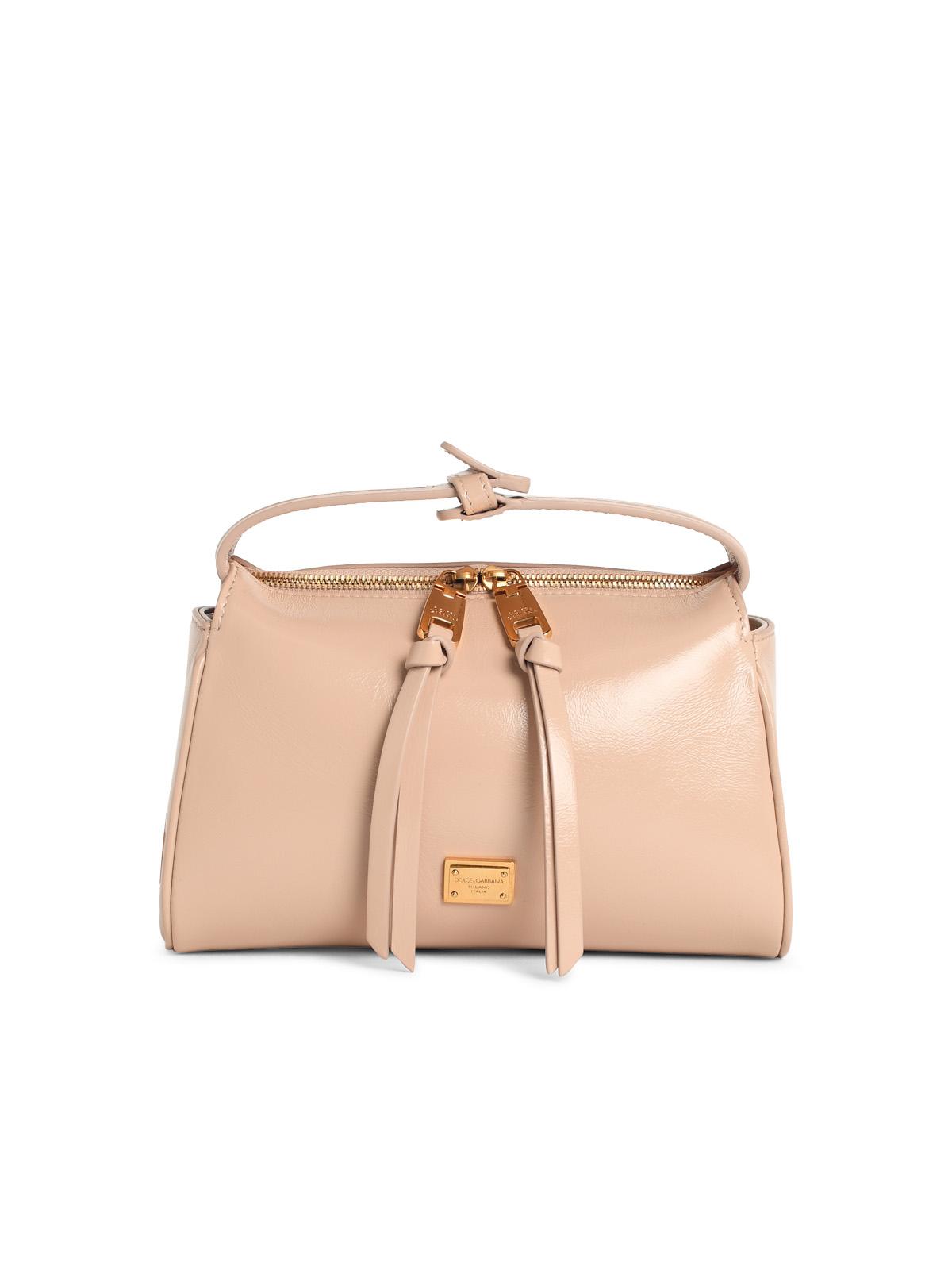 Dolce & Gabbana 'Vittoria' Leather Handbag Nude Women DOLCE & GABBANA