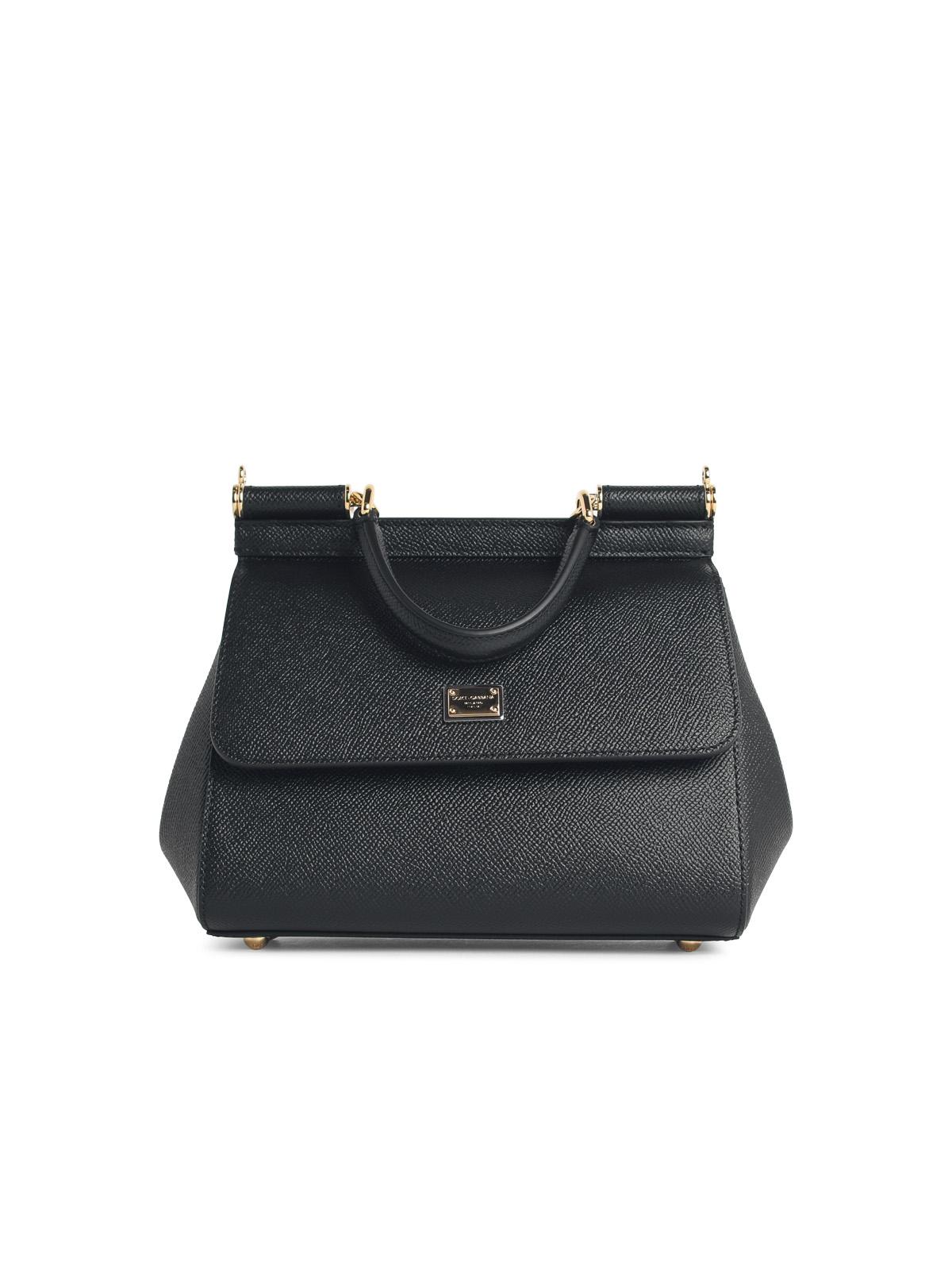 Dolce & Gabbana Medium 'My Sicily' Black Leather Handbag Women DOLCE & GABBANA