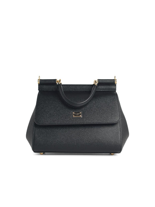 Dolce & Gabbana Medium 'My Sicily' Black Leather Handbag Women