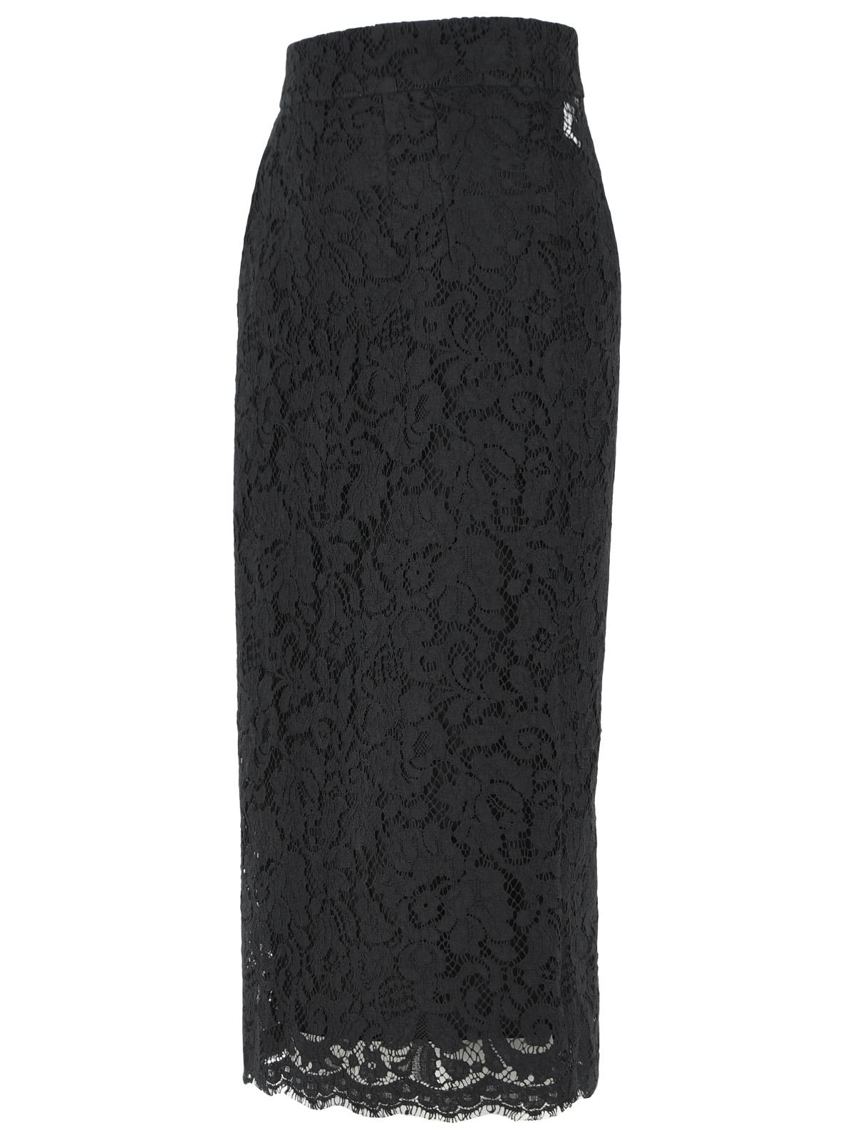 Dolce & Gabbana Black Cotton Blend Skirt Women DOLCE & GABBANA