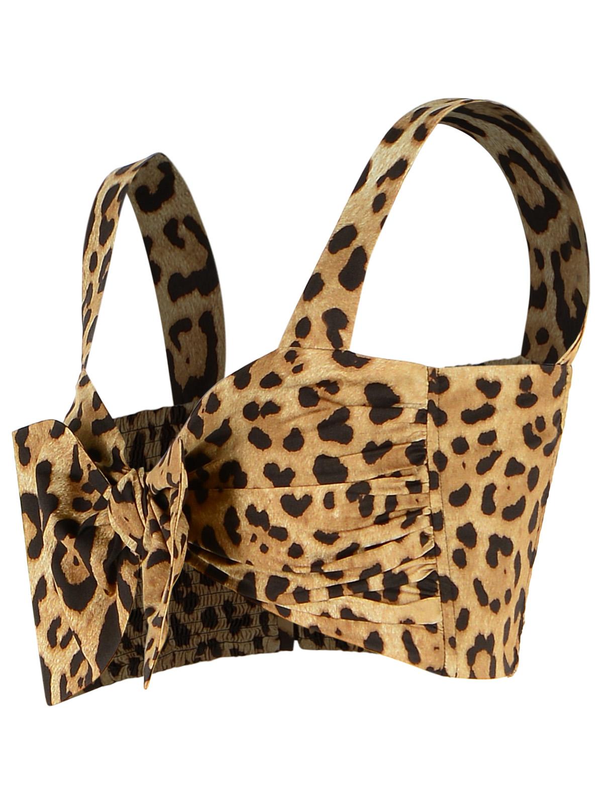 Dolce & Gabbana Leopard-Print Cotton Bustier Women DOLCE & GABBANA