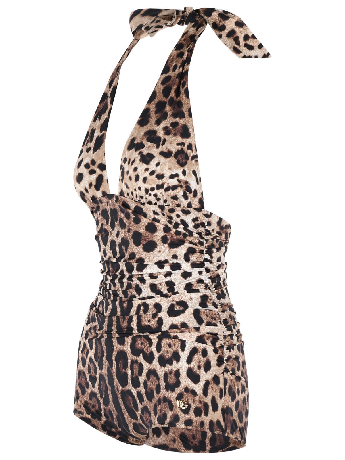 Dolce & Gabbana Leopard Print Stretch Nylon Swimsuit Women DOLCE & GABBANA