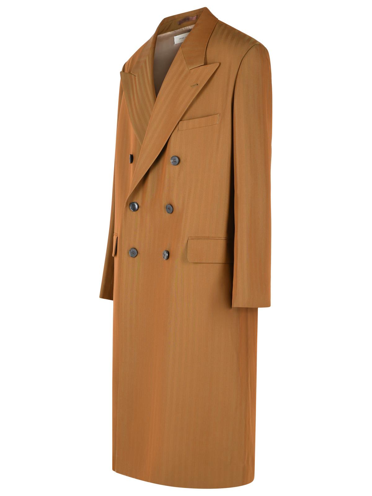 Dries Van Noten 'Rosie' Brown Wool Blend Coat Men DRIES VAN NOTEN
