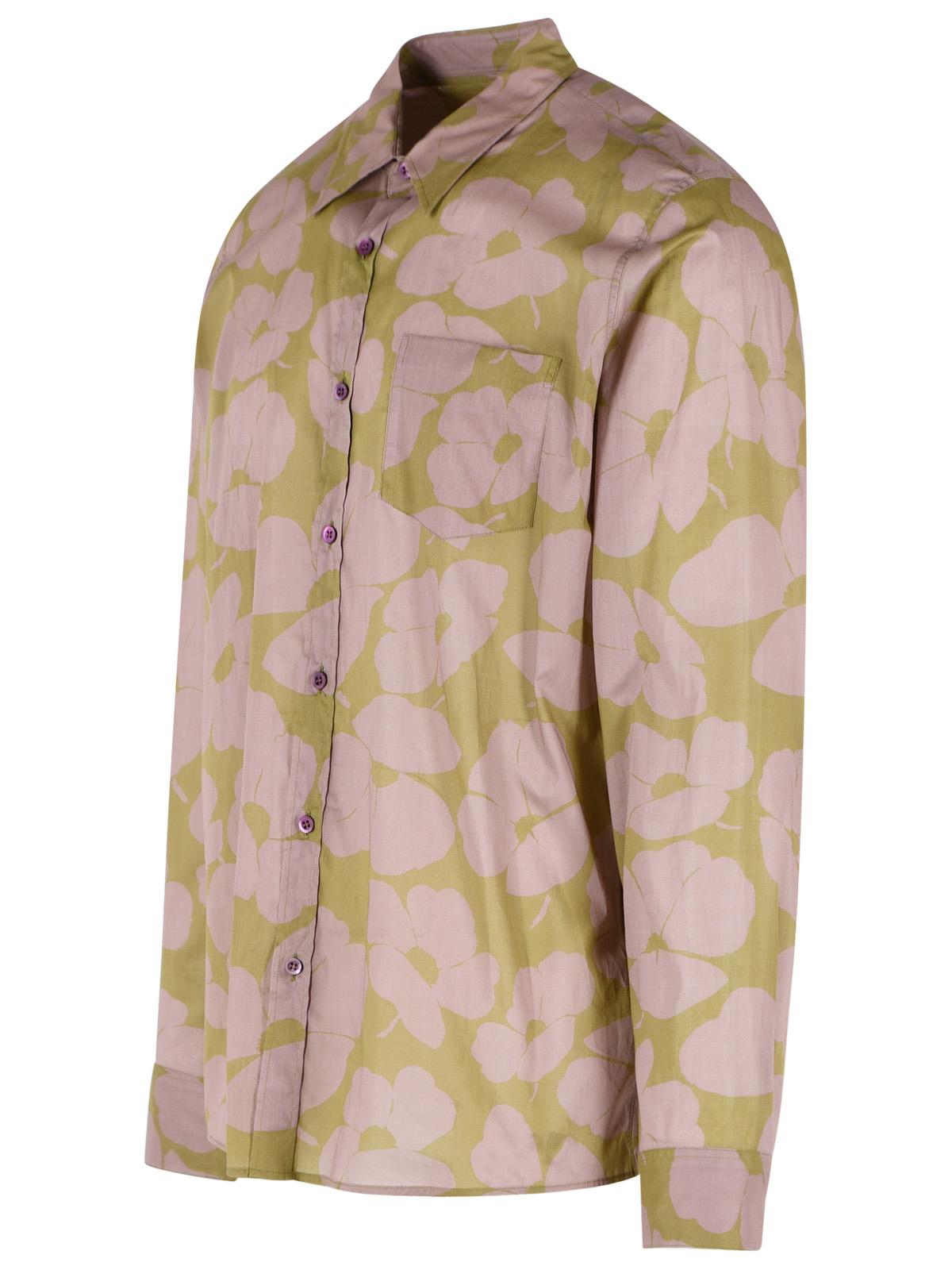 Dries Van Noten Green Cotton Shirt Men DRIES VAN NOTEN