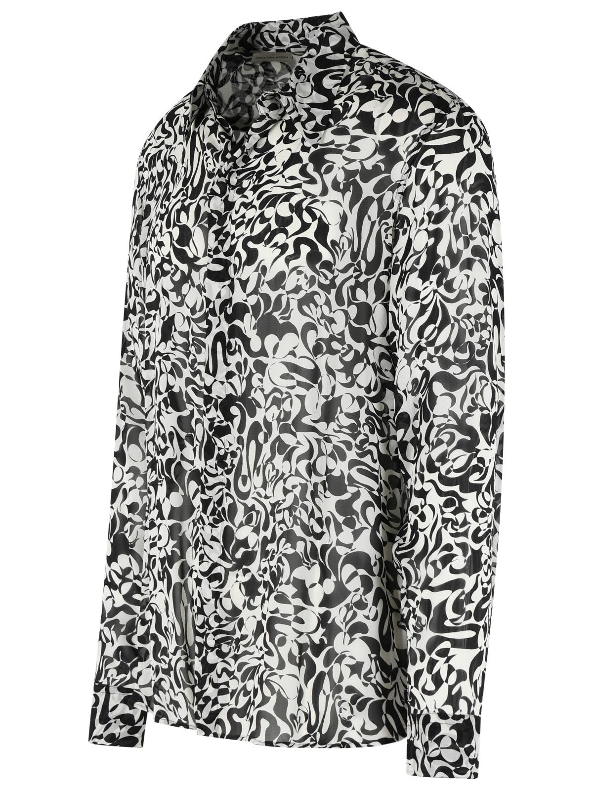 Dries Van Noten 'Carvies' Black Viscose Shirt Men DRIES VAN NOTEN