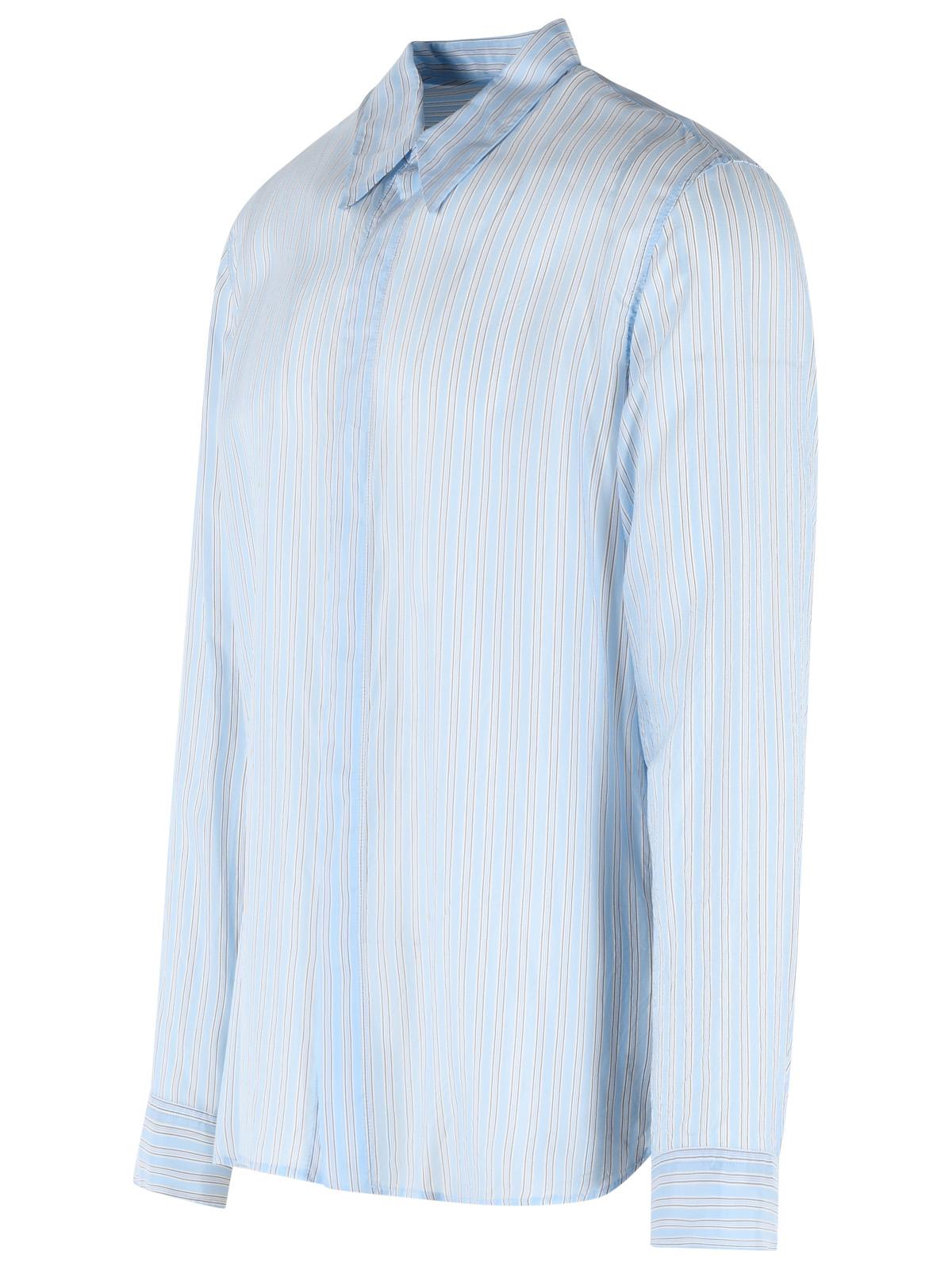 Dries Van Noten 'Carvies' Light Blue Cupro Shirt Men DRIES VAN NOTEN