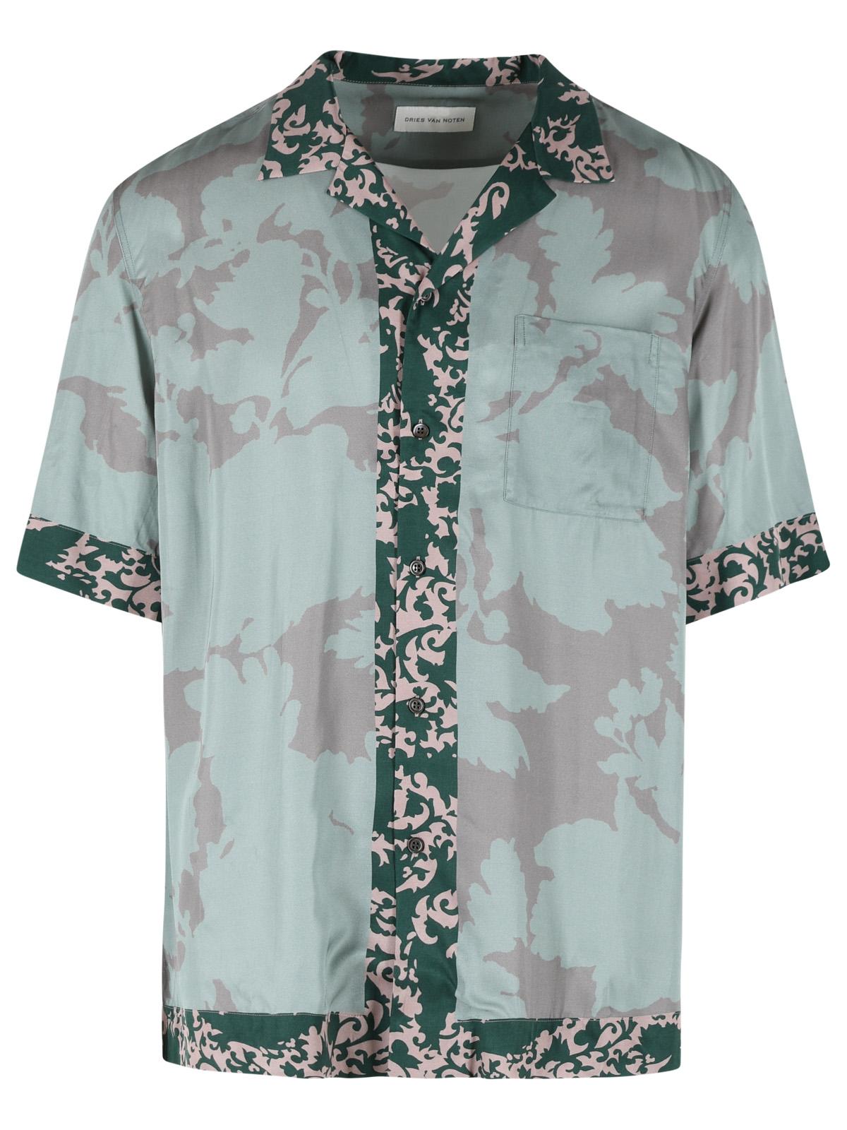 Dries Van Noten 'Carltone' Green Viscose Shirt Men DRIES VAN NOTEN