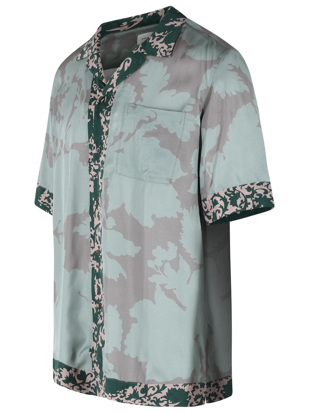 Dries Van Noten 'Carltone' Green Viscose Shirt Men DRIES VAN NOTEN