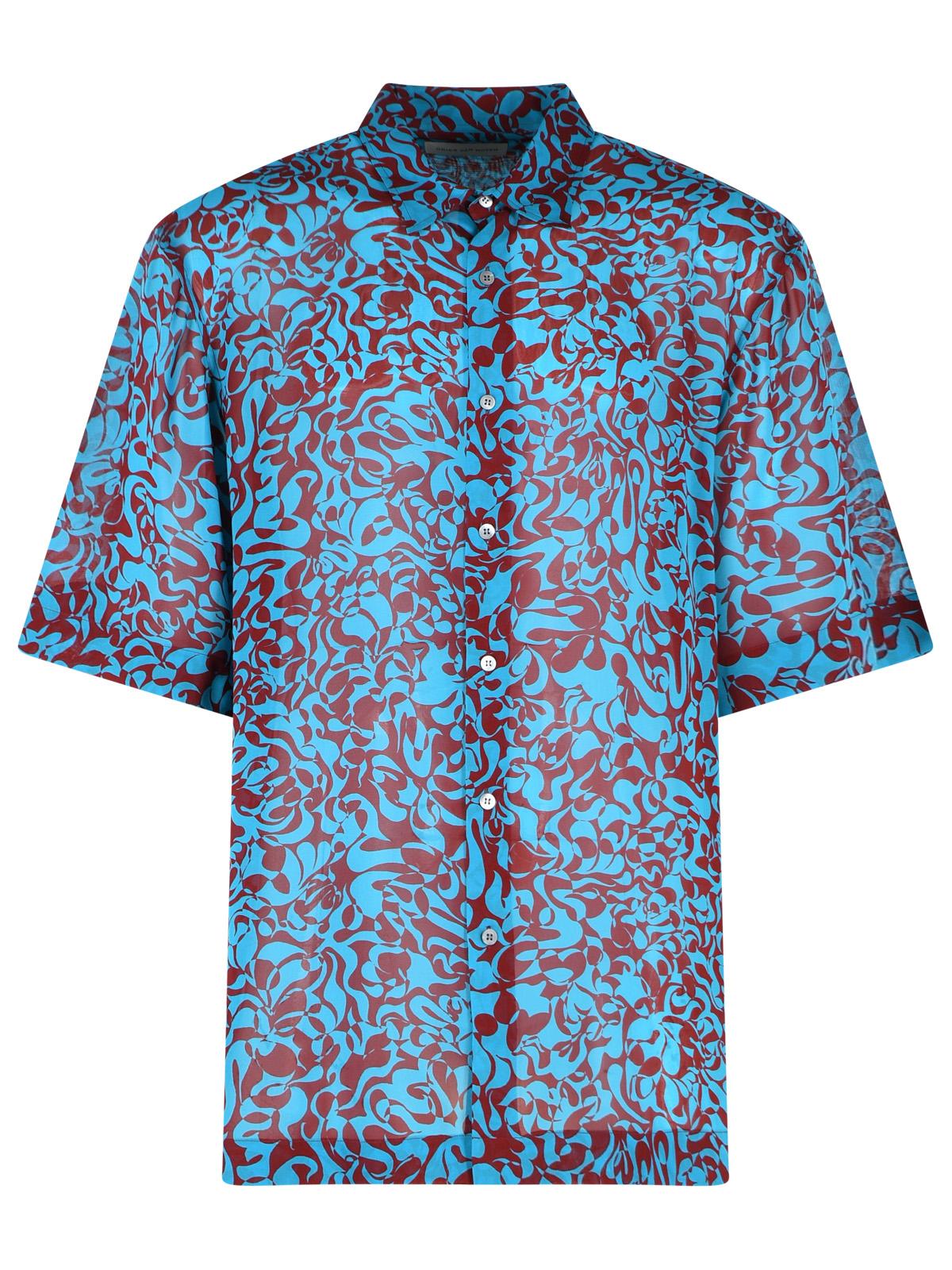 Dries Van Noten 'Cassidye' Light Blue Viscose Shirt Men DRIES VAN NOTEN