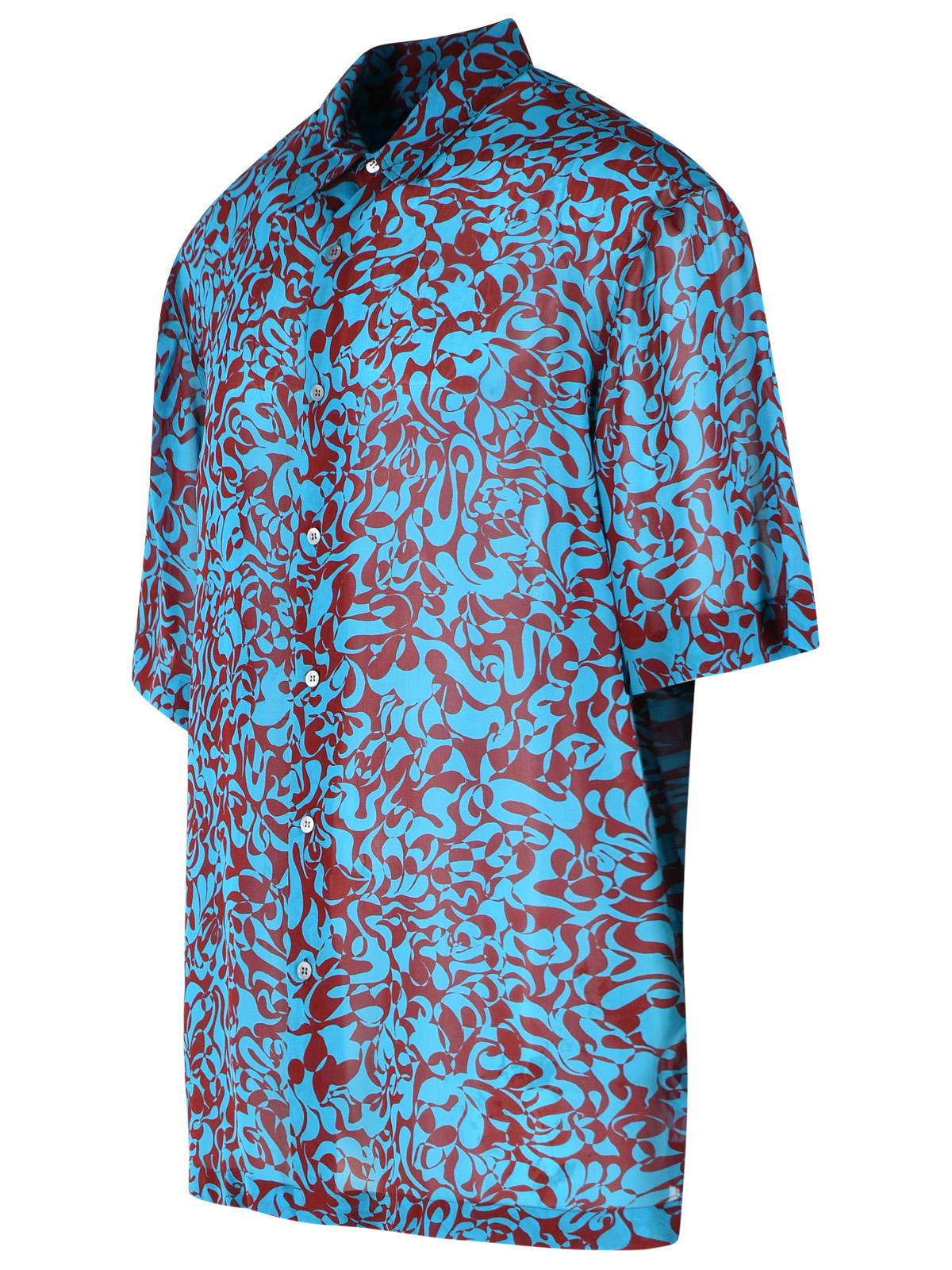 Dries Van Noten 'Cassidye' Light Blue Viscose Shirt Men DRIES VAN NOTEN