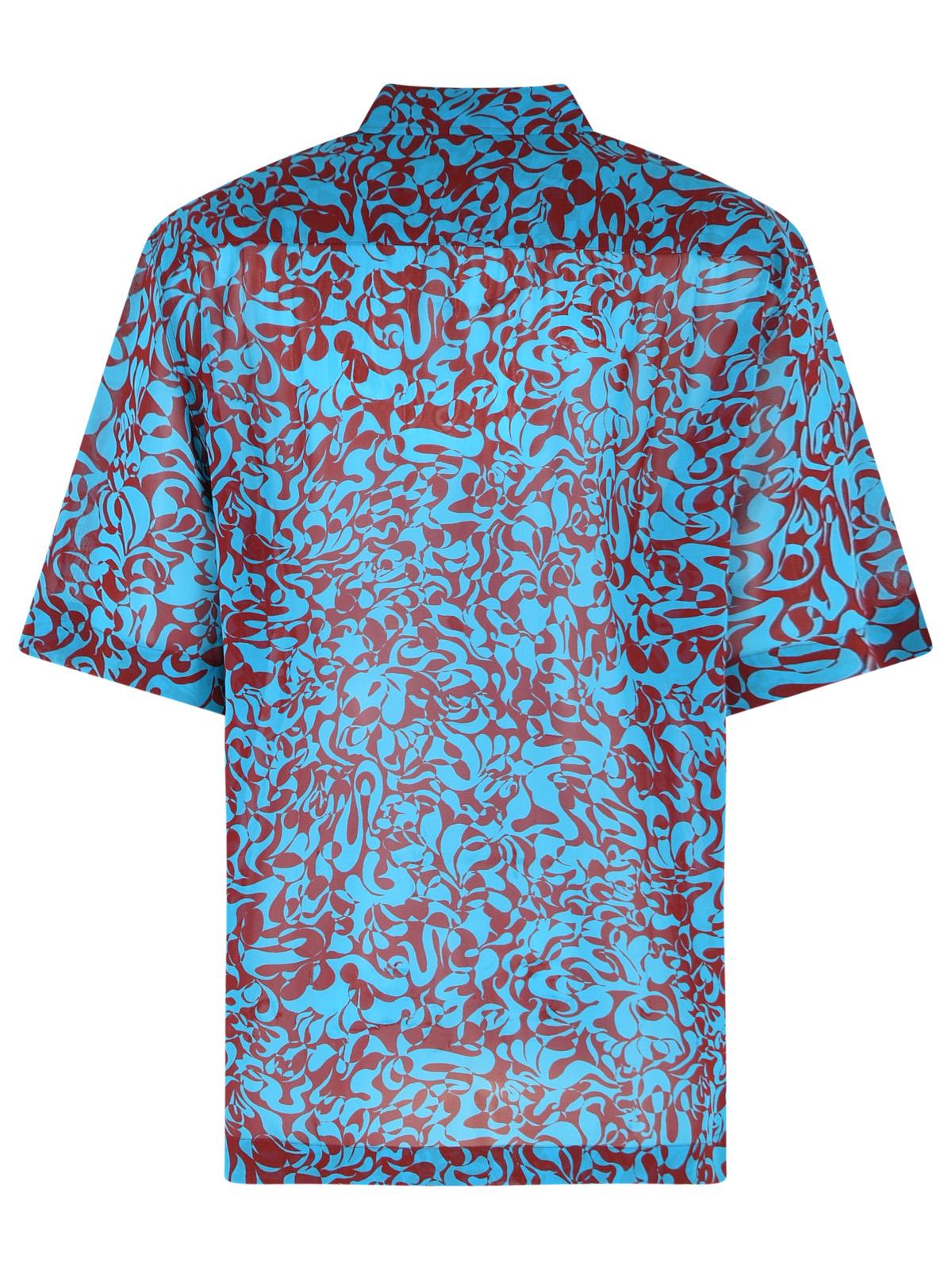 Dries Van Noten 'Cassidye' Light Blue Viscose Shirt Men DRIES VAN NOTEN