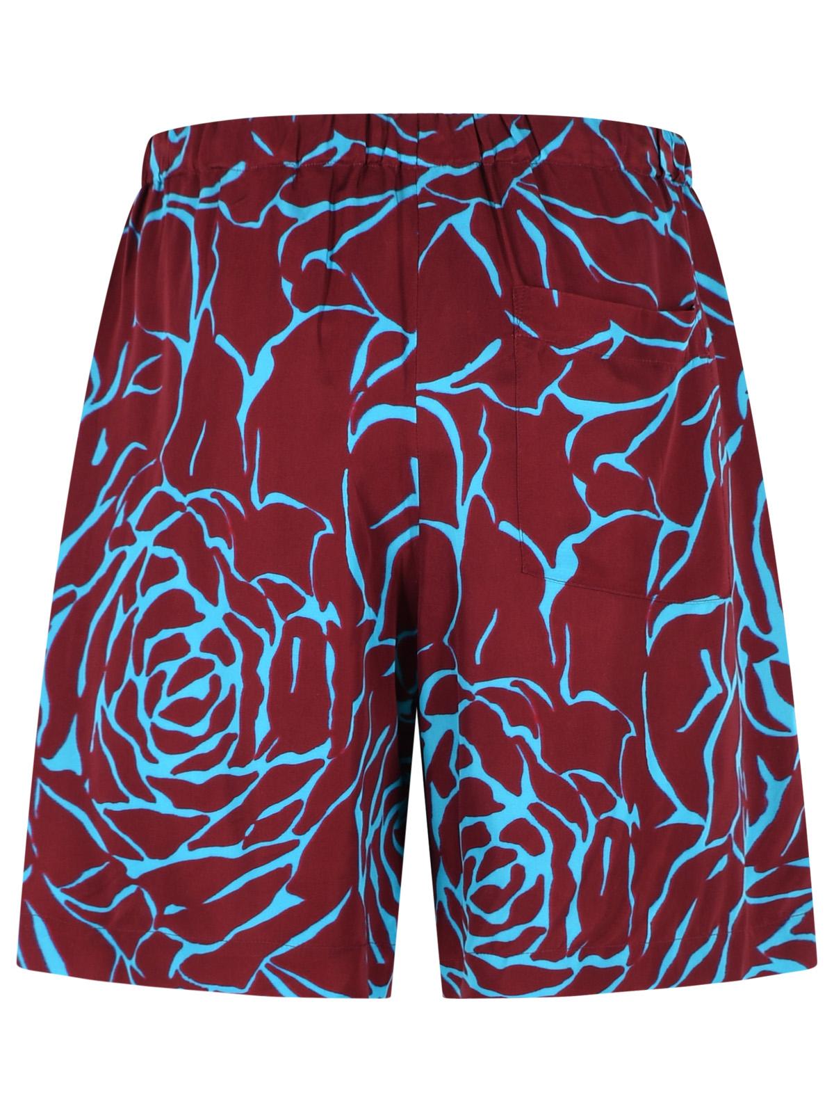 Dries Van Noten 'Piperi' Bermuda Shorts In Burgundy Viscose Twill Men DRIES VAN NOTEN