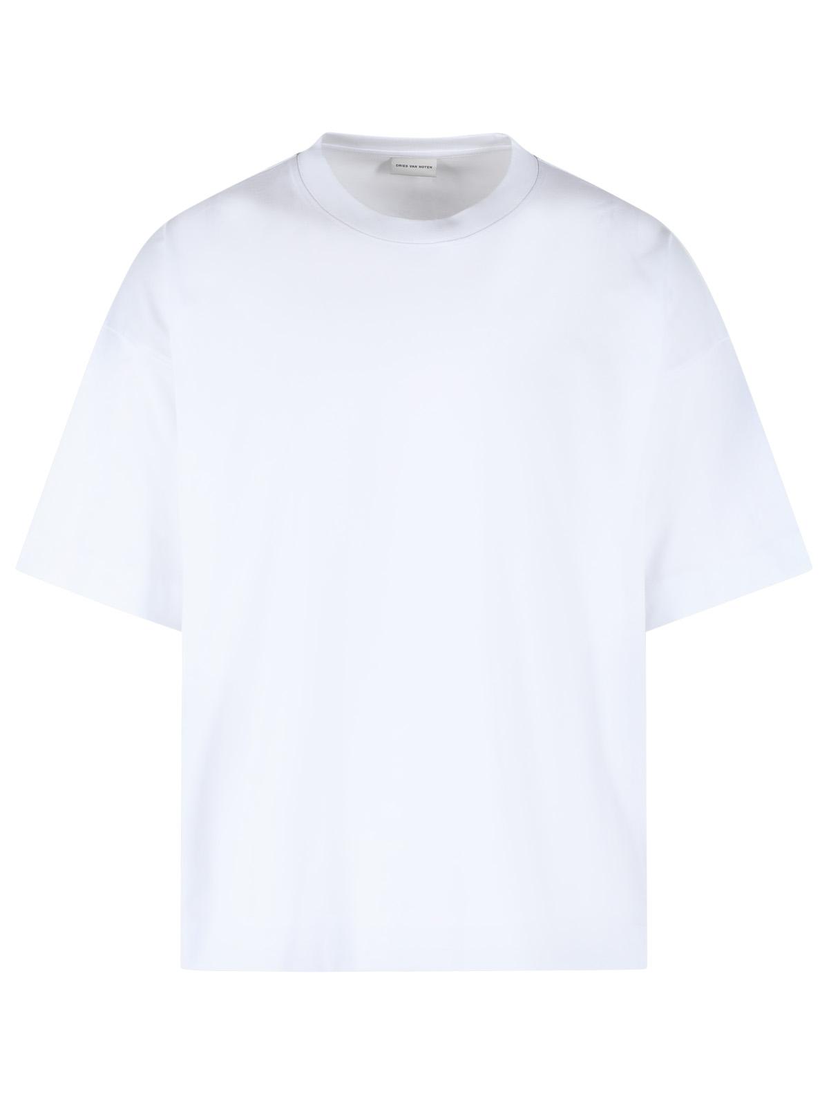 Dries Van Noten 'Heno' White Cotton T-Shirt Men DRIES VAN NOTEN