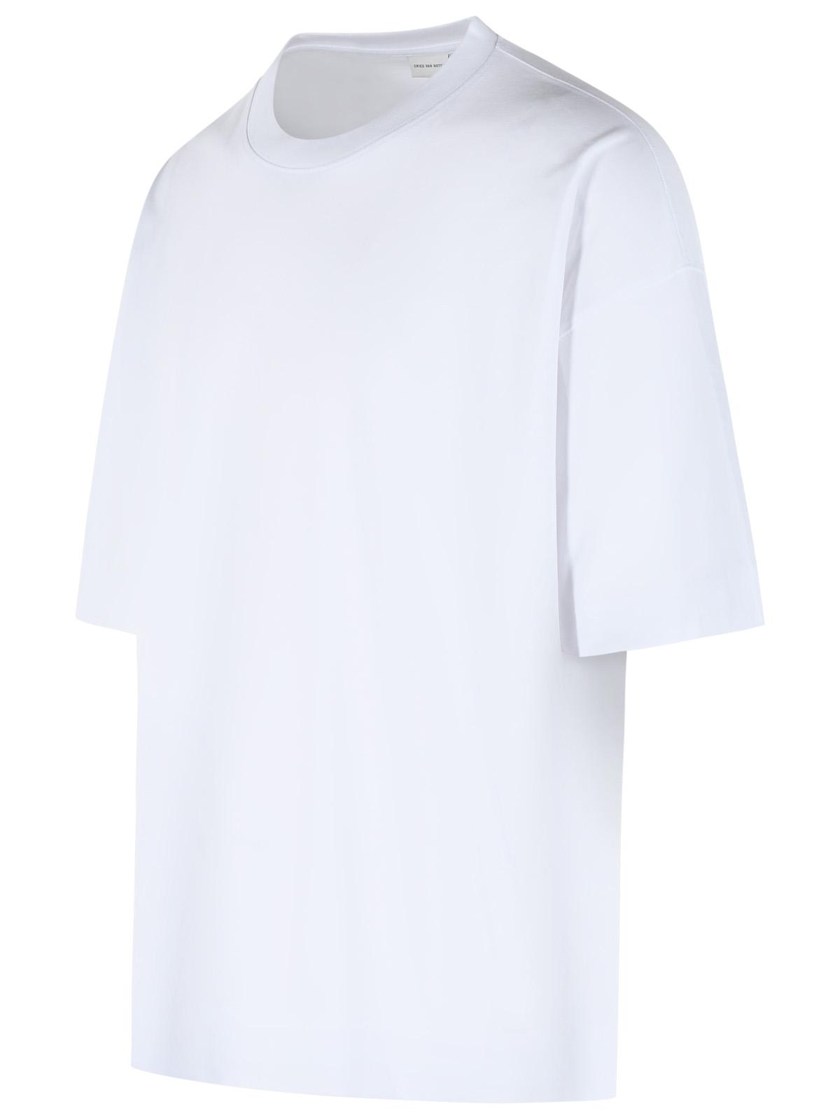 Dries Van Noten 'Heno' White Cotton T-Shirt Men DRIES VAN NOTEN
