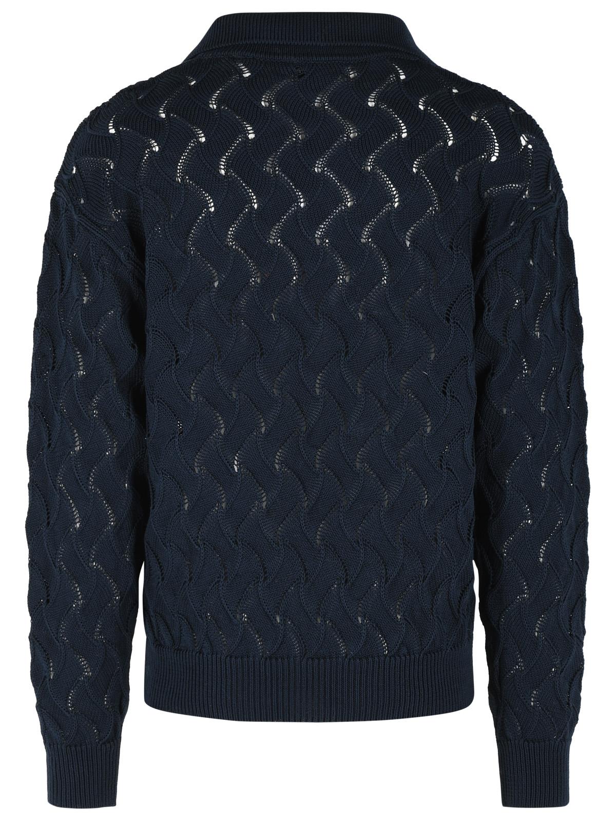 Dries Van Noten 'Maquis' Navy Cotton Sweater Men DRIES VAN NOTEN