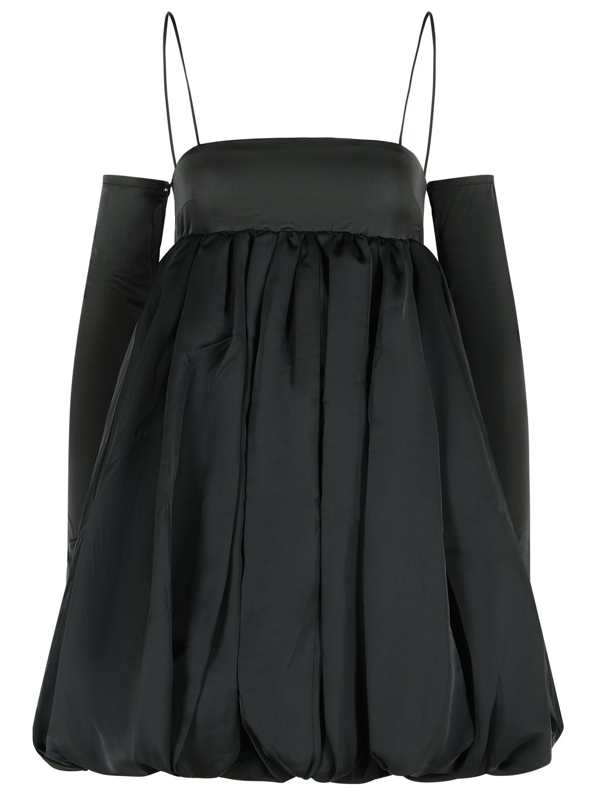 Rotate Balloon Dress In Black Polyester Women ROTATE