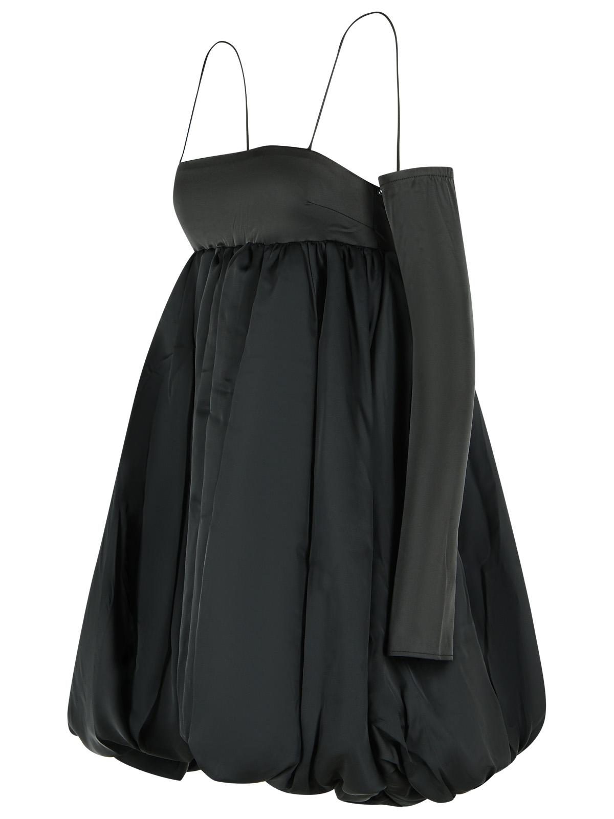 Rotate Balloon Dress In Black Polyester Women ROTATE